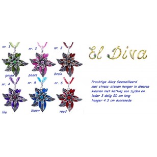 Ketting-Bloem-ster-emaille